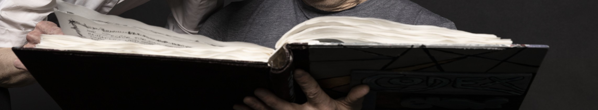 Lesen im Kunstbuch CODEX KEDUBE